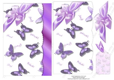Purple Butterfly Card Front