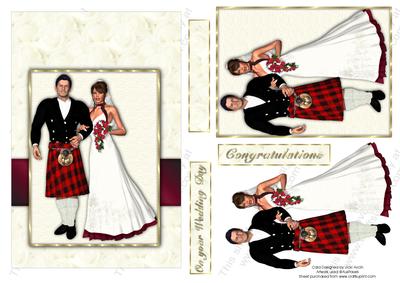 Scottish Red Kilt Groom Wedding