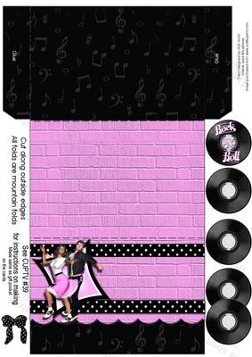 Rock N Roll Pink and Black Wallet