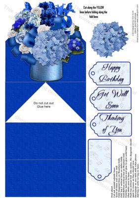 Blue Hydranga Birthday or Get Well