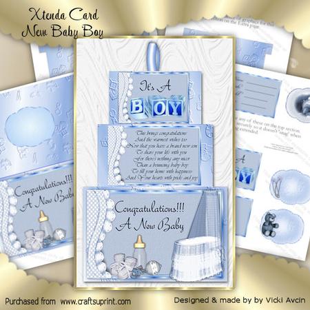 Xtenda Baby Boy Card Kit