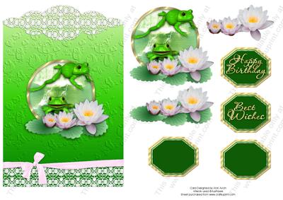 Green Frog Scallop Top Birthday
