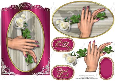 White Rose Birthday or Good Luck