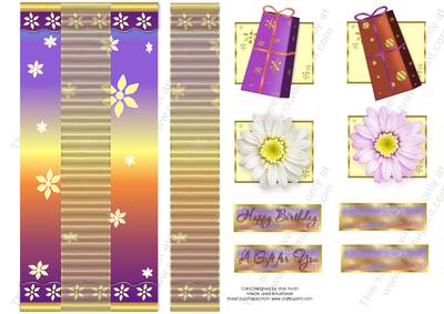 Dl Ribbon Centre Daisy Birthday