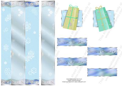 Dl Ribbon Centre Snowy Christmas