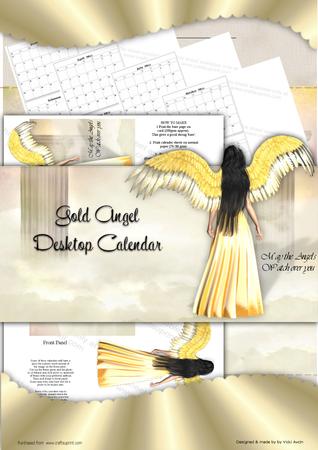 Golden Angel Desktop Calendar Base