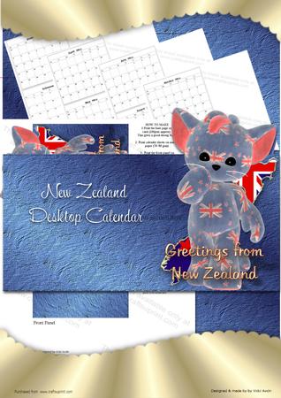 New Zealand Desktop Calendar Base