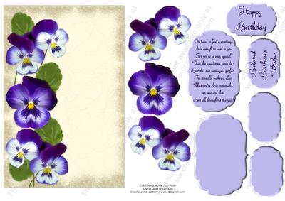 Purple Pansies Birthday
