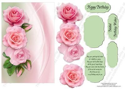 Pretty Pink Roses Birthday