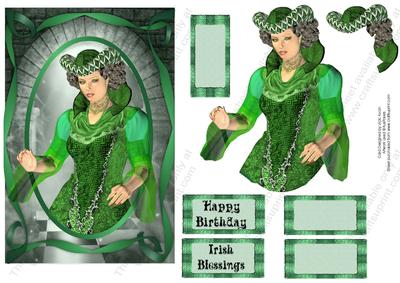 Emerald Medieval Lady Birthday