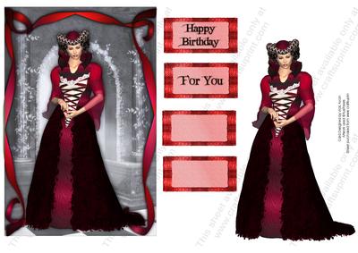 Ruby Medieval Lady Birthday