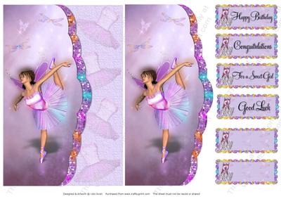 Ballerina Envelope Birthday or Congratulations