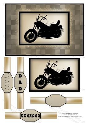 Motorbike Silhouette Birthday