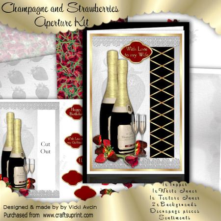 Champagne and Strawberries Birthday Aperture Kit