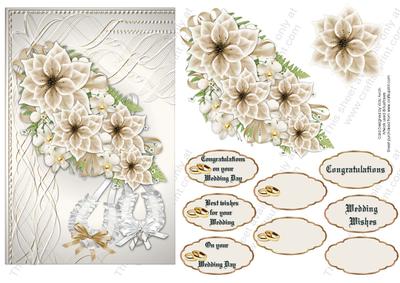 Ivory or Cream and White Bouquet Wedding