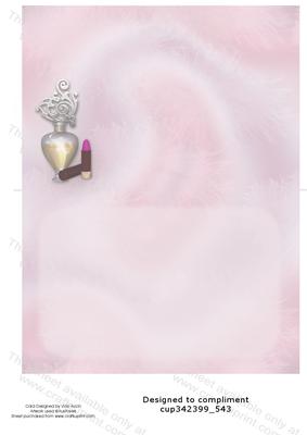 Ladies Pink Hat Birthday Insert