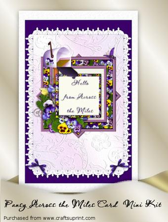Pansy Across the Miles Card Mini Kit