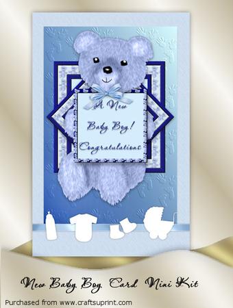 Baby Boy Congratulations Card Mini Kit