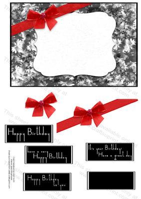 Black and White Collection Red Bow