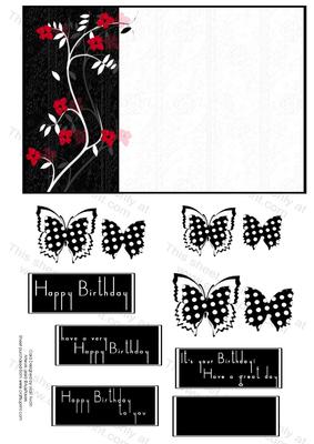 Black and White Collection Butterflies
