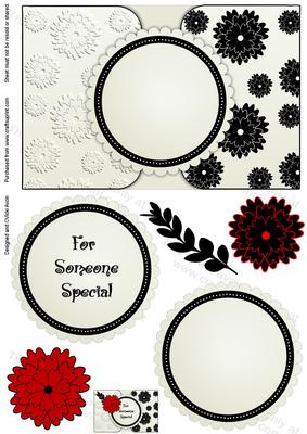 Black and Cream Collection Flower