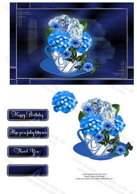 Hydrangeas in a Teacup