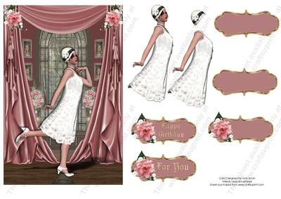 White Flapper Birthday
