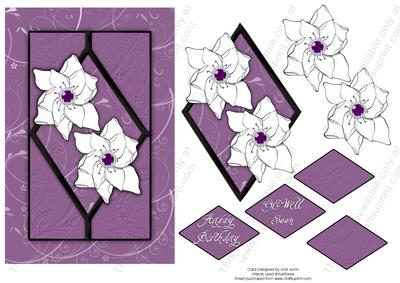 Amethyst Diamond Birthday or Get Well