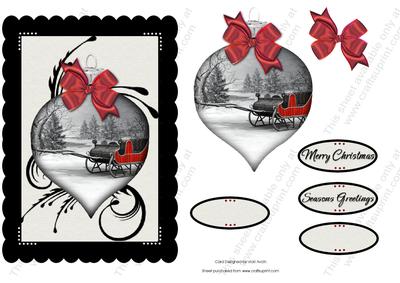Black and White Collection Christmas Scene 1