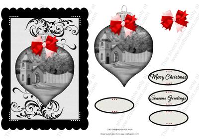 Black and White Collection Christmas Scene 3