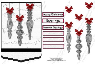 Black and White Collection 3 Christmas Bauble