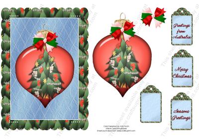 Christmas Australian Gum Tree Bauble