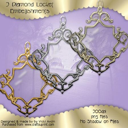 Diamond Locket Embellishments