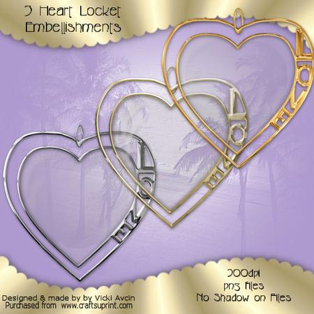 Heart Locket Embellishments