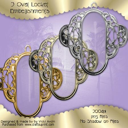 Oval Locket Embellishments