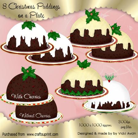 Christmas Pudding on a Plate