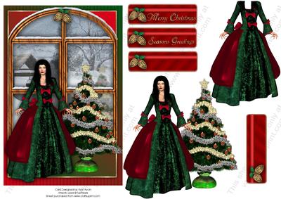 Traditional Colours Christmas Window