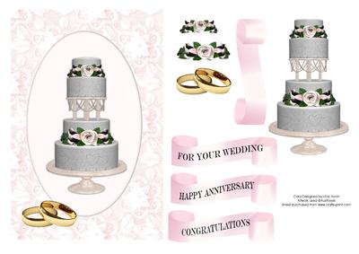 Cream and Pink Wedding Card