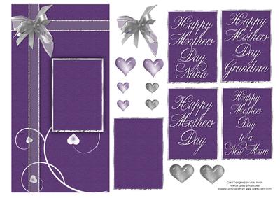 Purple Mothers Day Card