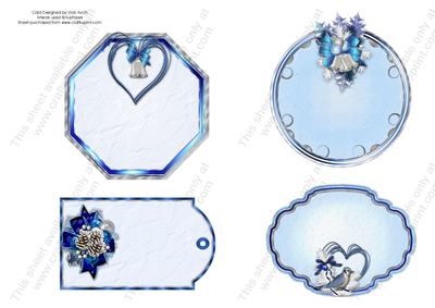 Christmas Tags Blue Colours 2