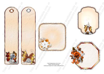 Christmas Tags Orange 2