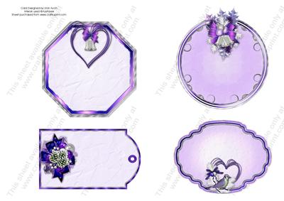 Christmas Tags Purple 2