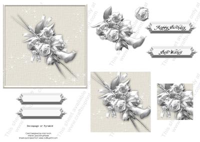 Cream and Desaturaded Rose Boquet