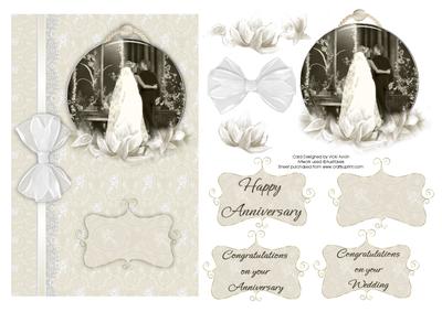 Vintage Wedding Anniversary Card