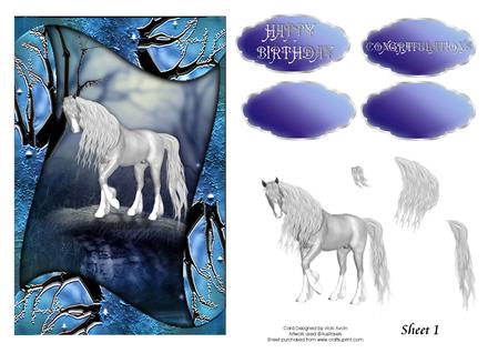 Fantasy Horse Birthday Card