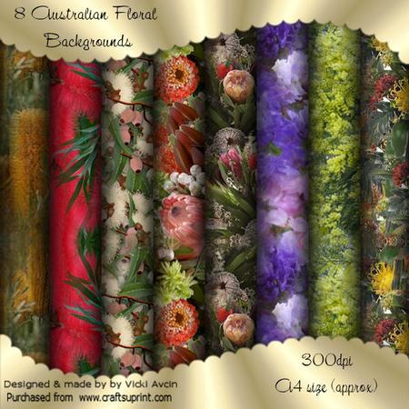 8 Australian Floral Backgrounds