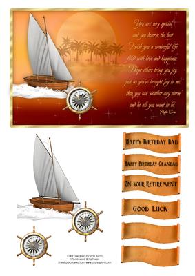 Sailboat Birthday/retirement Card