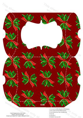 Christmas Ribbons Pillow Box