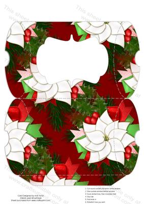 Christmas Pointsettia Pillow Box