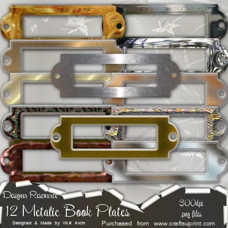 Metallic Book Plates Designer Rescource